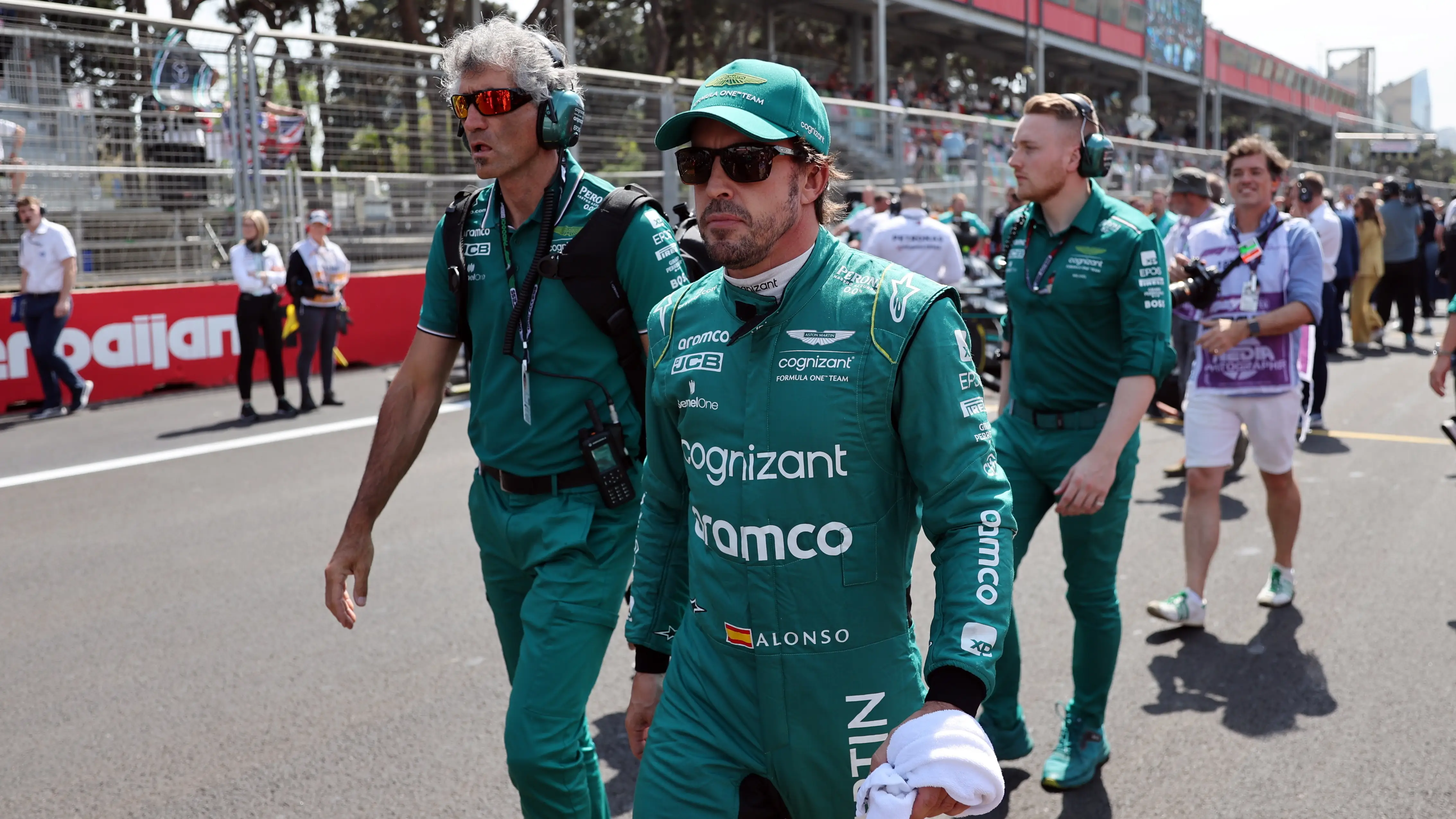 Fernando Alonso, en el trazado de Bakú Fernando Alonso, en el trazado de Bakú