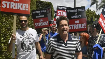 Rob Lowe en la huelga de guionistas