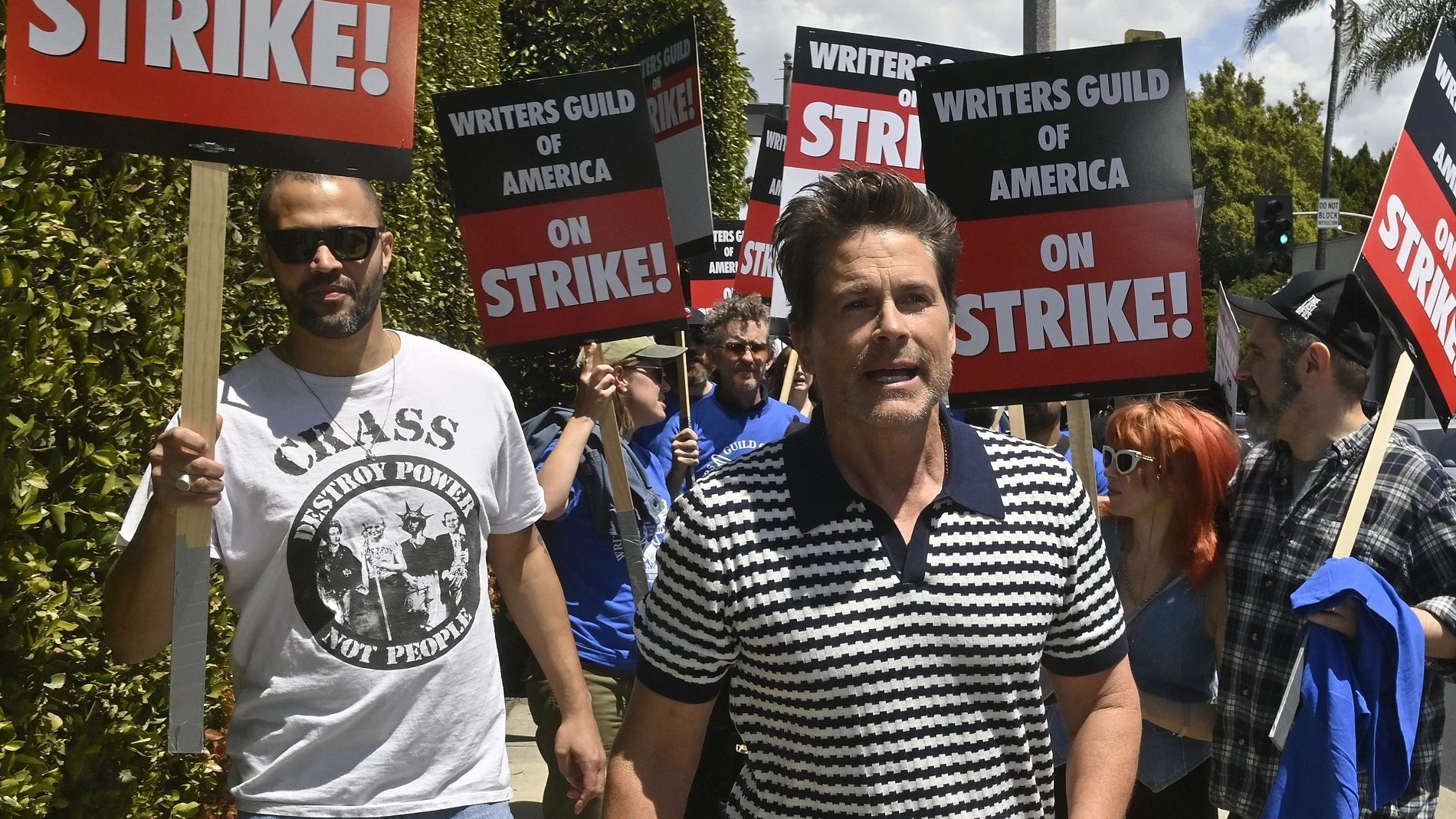 Rob Lowe en la huelga de guionistas