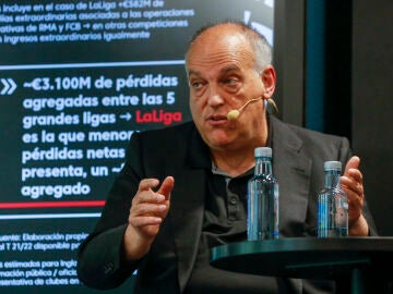 Javier Tebas, en la presentación del Informe Económico anual de LaLiga
