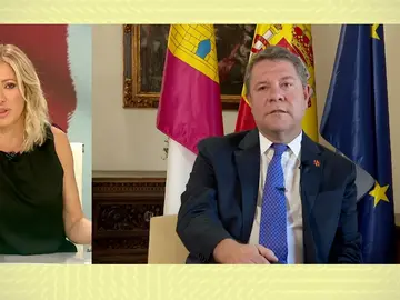 Emiliano García Page en Espejo Público. Emiliano García Page en Espejo Público.