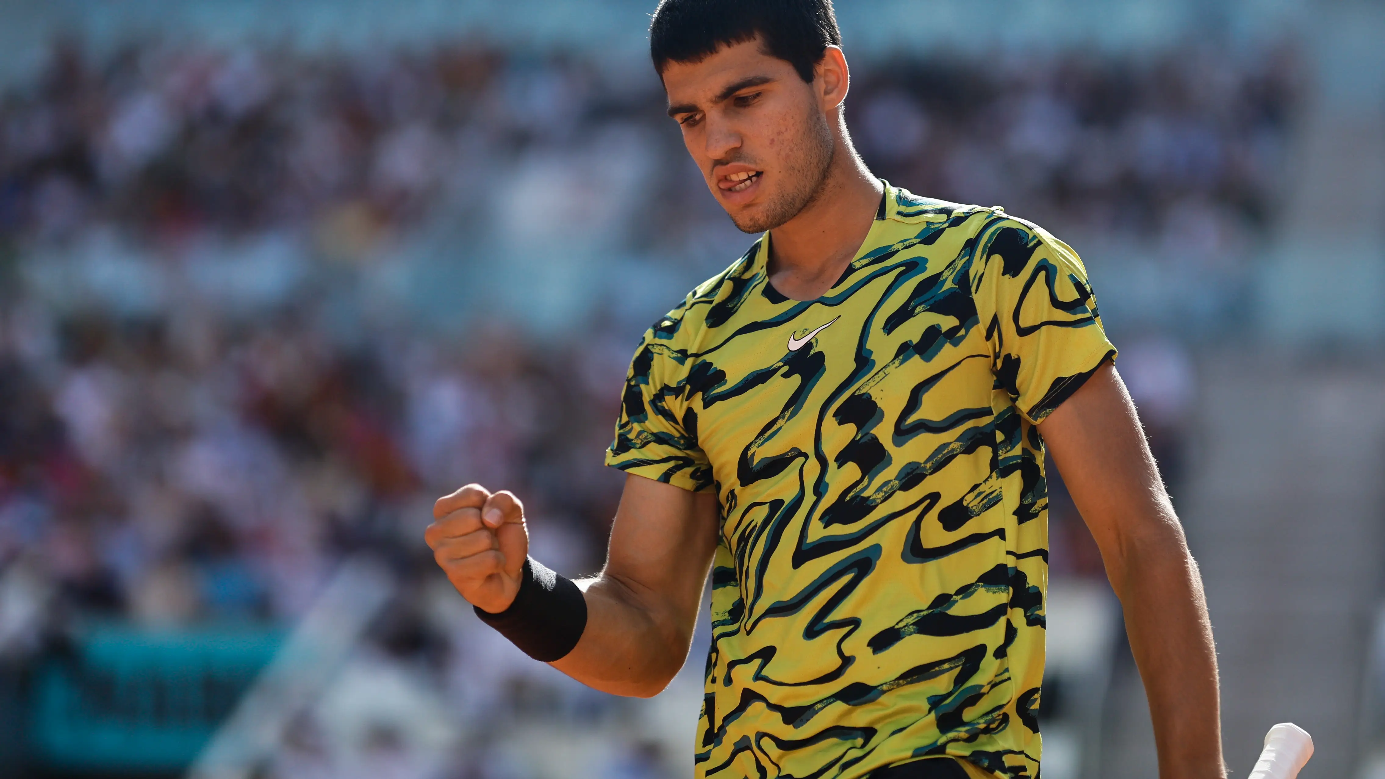 Carlos Alcaraz, en la semifinal ante Borna Coric Carlos Alcaraz, en la semifinal ante Borna Coric
