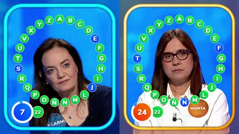 Duelo de estrategias entre Marta y Encarni en ‘El Rosco’: ¿Alguna va de farol? Duelo de estrategias entre Marta y Encarni en ‘El Rosco’: ¿Alguna va de farol?