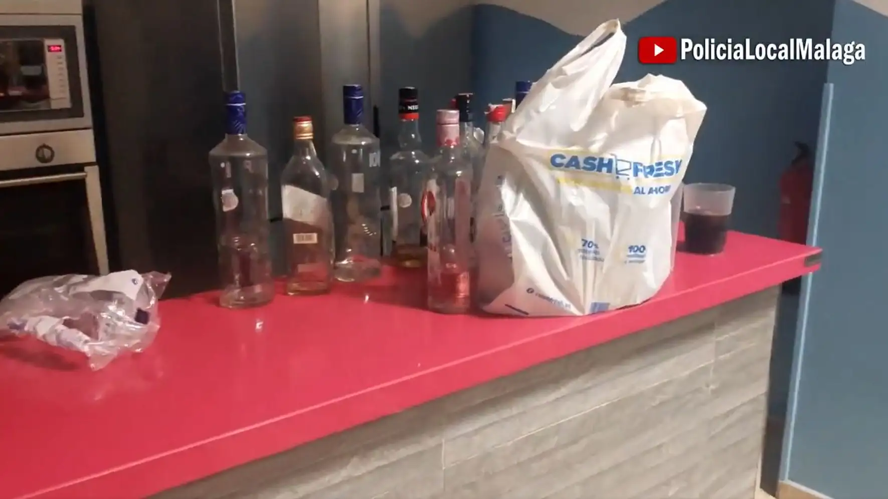 Imagen de la bebida consumida en el local de celebraciones, en Málaga Imagen de la bebida consumida en el local de celebraciones, en Málaga