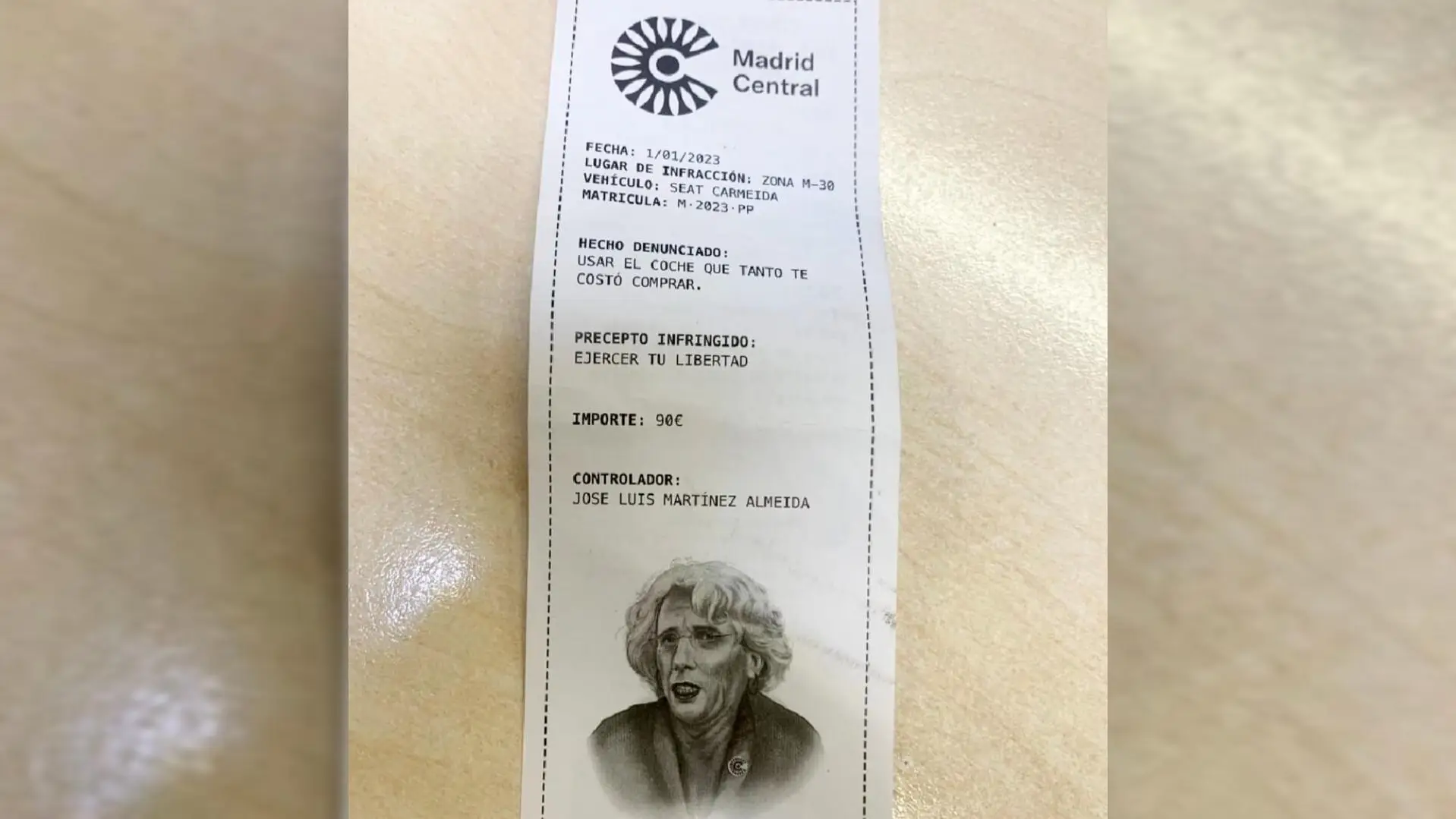 Llegan nuevas multas 'fakes' a Madrid firmadas por el alcalde como controlador SER y con un híbrido 'Carmeida' Llegan nuevas multas 'fakes' a Madrid firmadas por el alcalde como controlador SER y con un híbrido 'Carmeida'