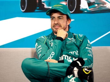 Fernando Alonso, en la rueda de prensa del GP de Miami
