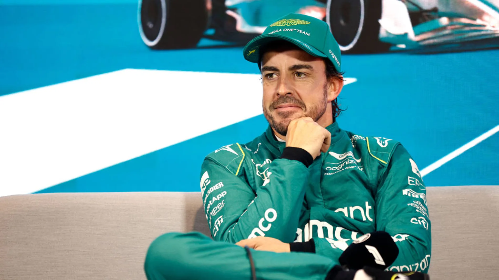 Fernando Alonso, en la rueda de prensa del GP de Miami