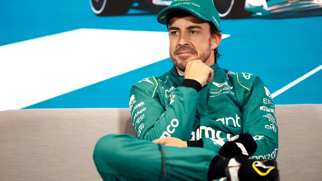 Fernando Alonso, en la rueda de prensa del GP de Miami Fernando Alonso, en la rueda de prensa del GP de Miami
