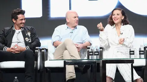 James Franco, David Simon y Maggie Gyllenhaal James Franco, David Simon y Maggie Gyllenhaal