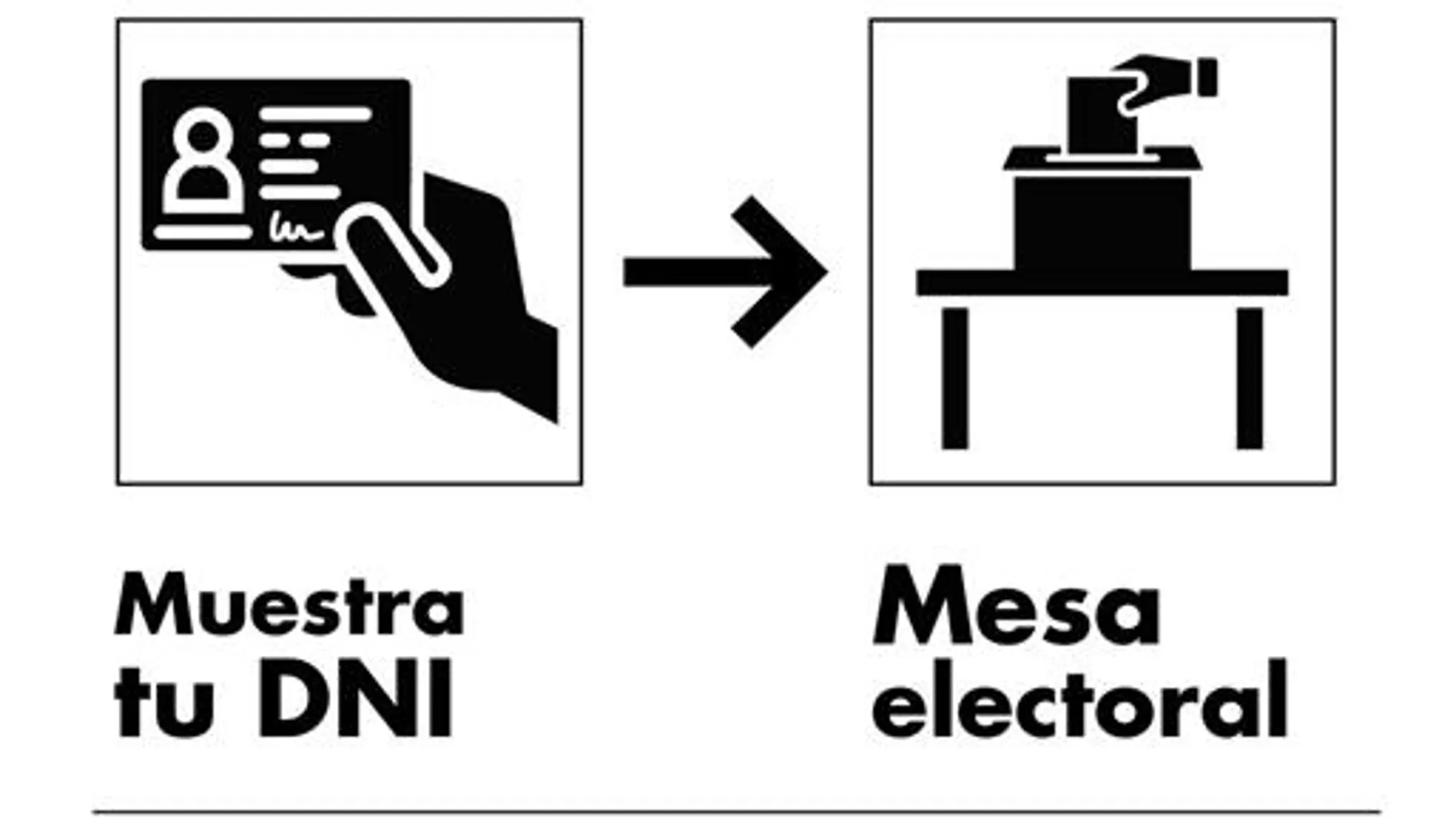 Imagen de la nueva cartelería accesible para las elecciones