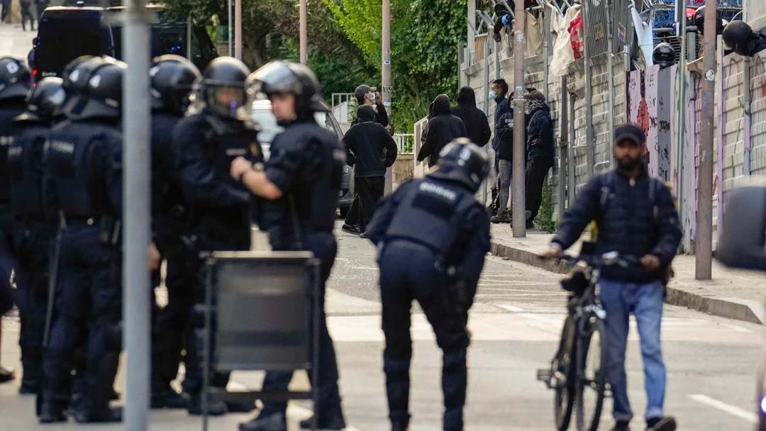 Mossos d'Esquadra en la Bonanova