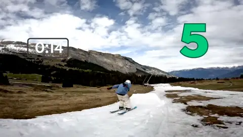 Andri Ragettli, en el momento de su récord Andri Ragettli, en el momento de su récord