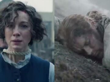 Caitriona Balfe y Sam Heughan como Claire y Jamie Fraser en el tráiler de la temporada 7 de 'Outlander'