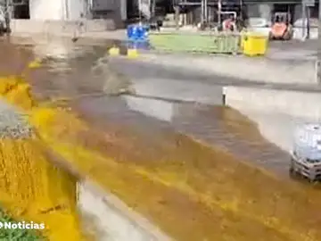 Fuga de un millón de litros de aceite en Cataluña Fuga de un millón de litros de aceite en Cataluña