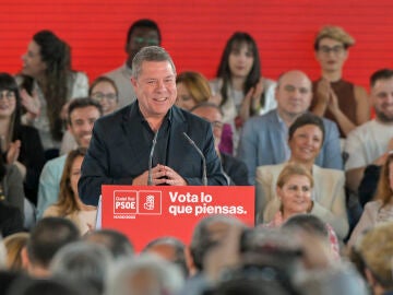 El presidente de Castilla-La Mancha y socialista candidato a la reelección, Emiliano García-Page 