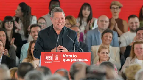 El presidente de Castilla-La Mancha y socialista candidato a la reelección, Emiliano García-Page 