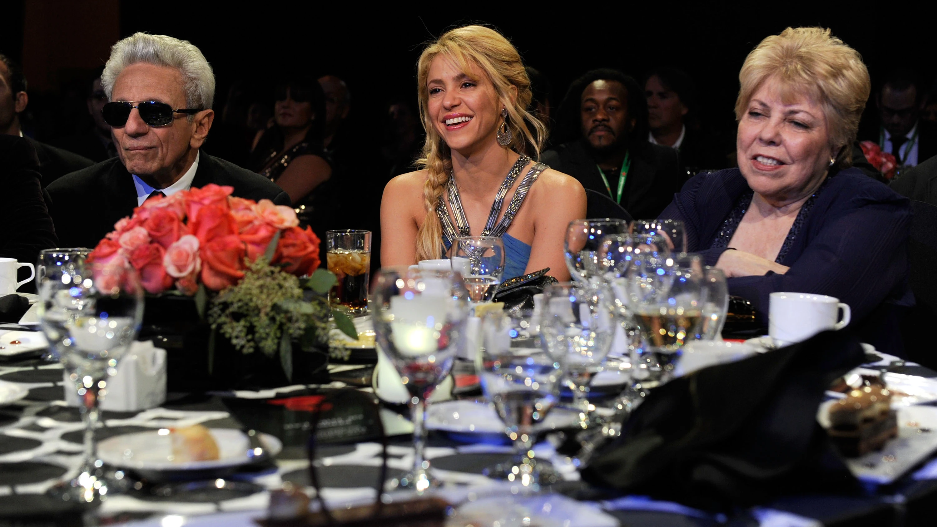 Shakira, junto a sus padres William Mebarak y Nidia Ripoll
