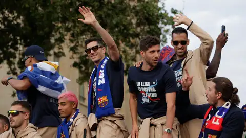 Lewandowski, protagonista en la rúa culé Lewandowski, protagonista en la rúa culé