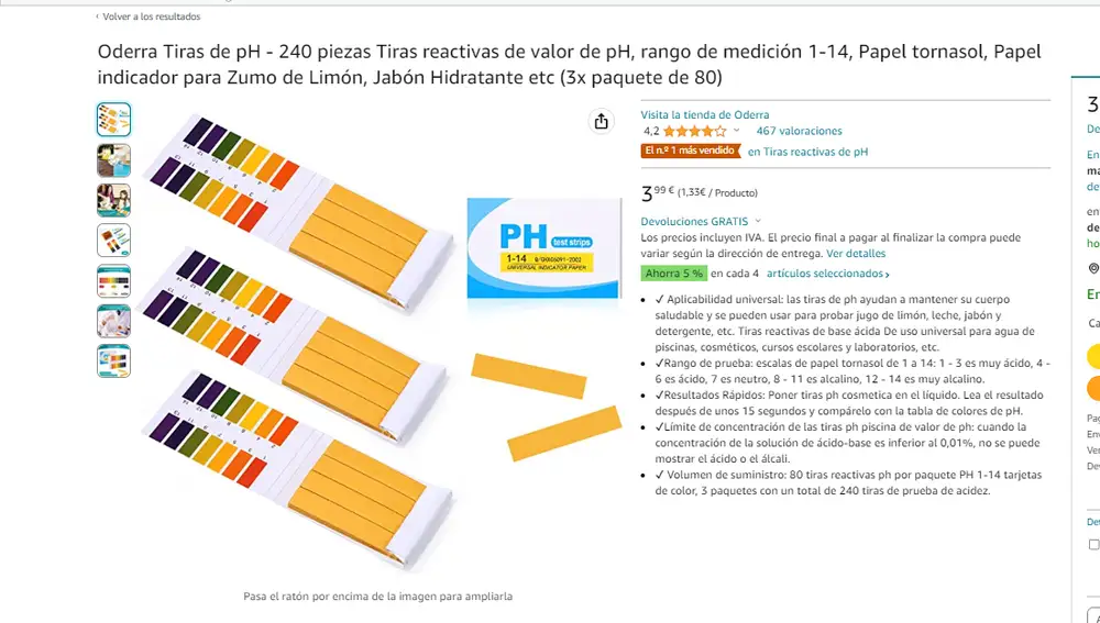 Tiras de pH