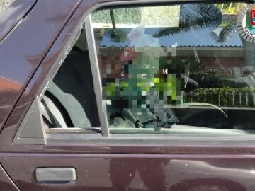 Los dos ladrones en el interior del coche 
