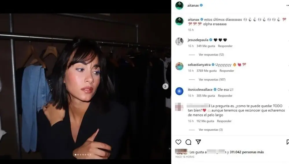 Comentarios a Aitana sobre su nuevo look