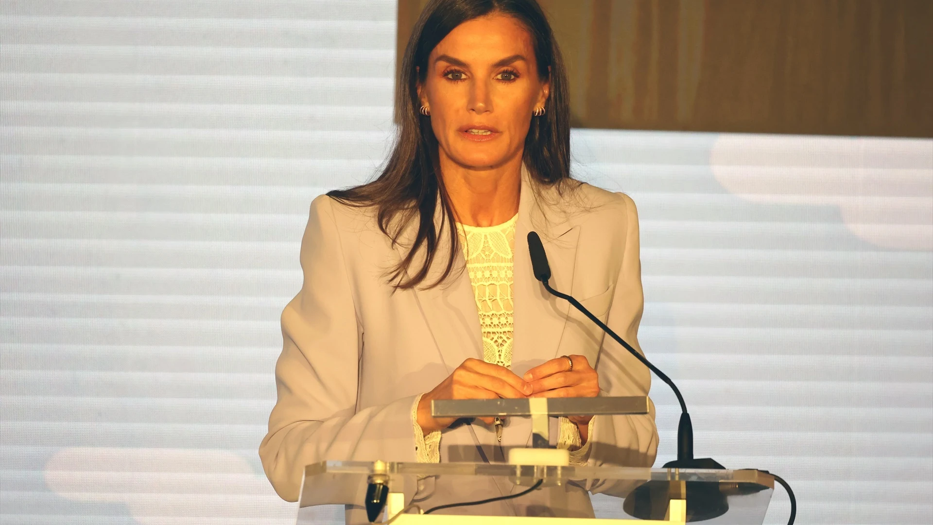 La Reina Letizia durante su intervención en el acto de inauguración del XXII Congreso Salud Mental España La Reina Letizia durante su intervención en el acto de inauguración del XXII Congreso Salud Mental España