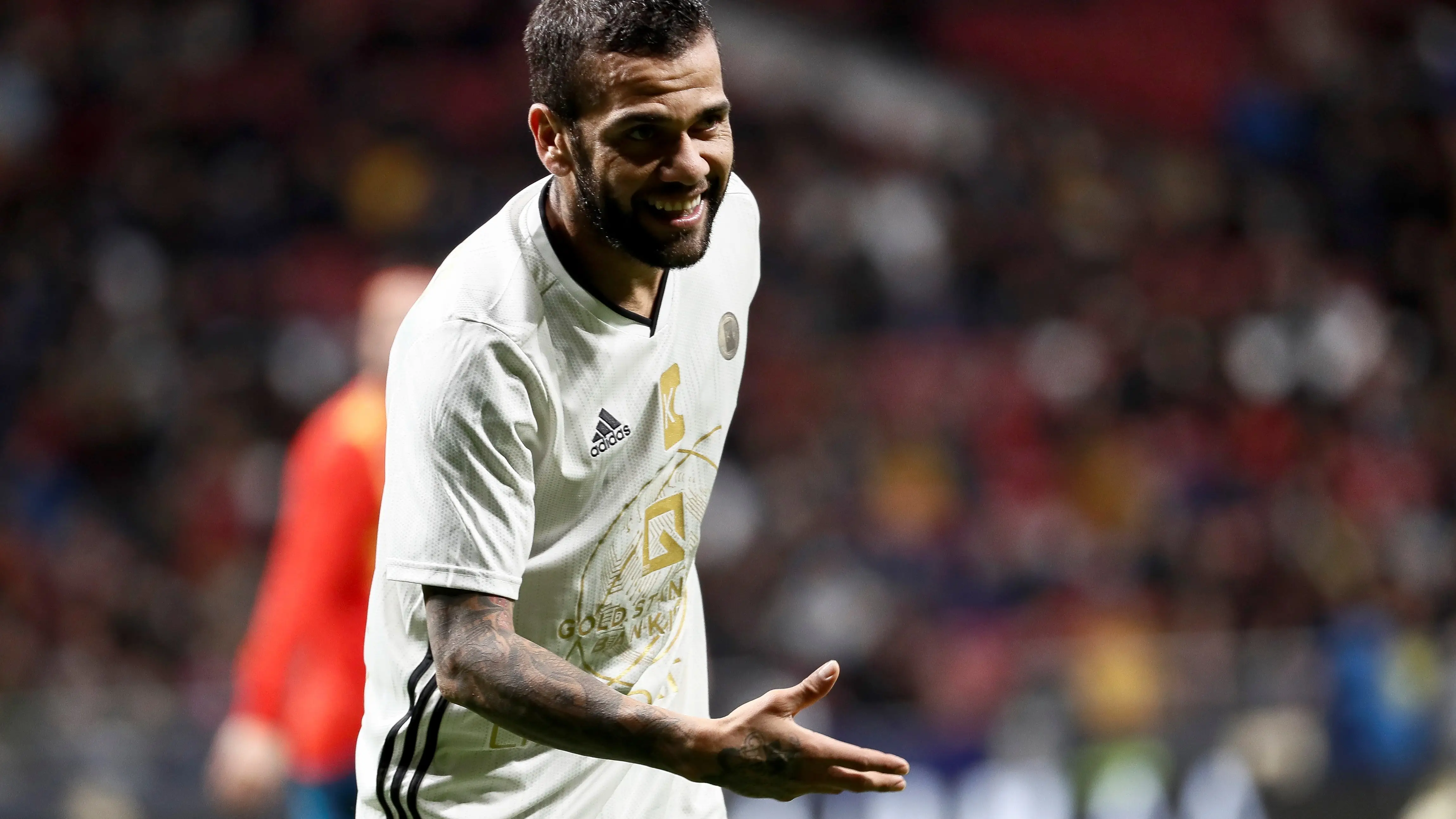 Dani Alves, en un partido de f&uacute;tbol