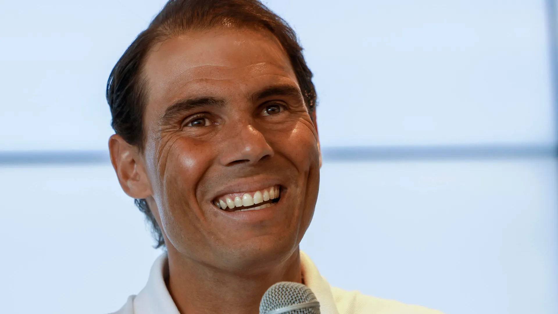 Rafa Nadal, durante la rueda de prensa en su Academia Rafa Nadal, durante la rueda de prensa en su Academia