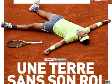 Rafa Nadal, protagonista de la portada de 'L'Equipe' Rafa Nadal, protagonista de la portada de 'L'Equipe'