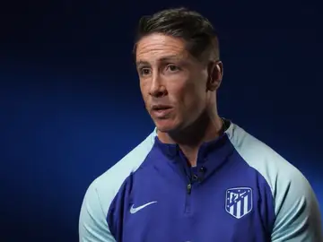 Fernando Torres atiende a los medios del Atlético de Madrid Fernando Torres atiende a los medios del Atlético de Madrid