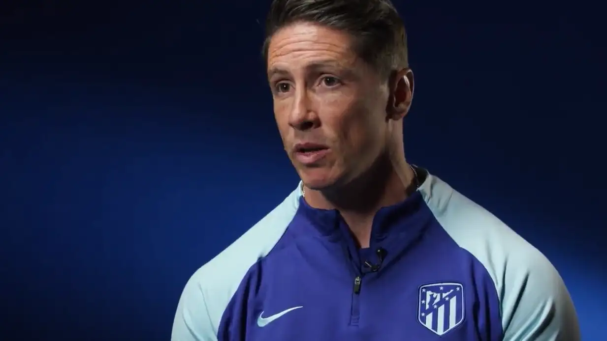 Fernando Torres atiende a los medios del Atl&eacute;tico de Madrid