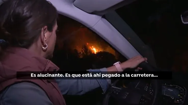 Incendio carretera Pinofranqueado Incendio carretera Pinofranqueado
