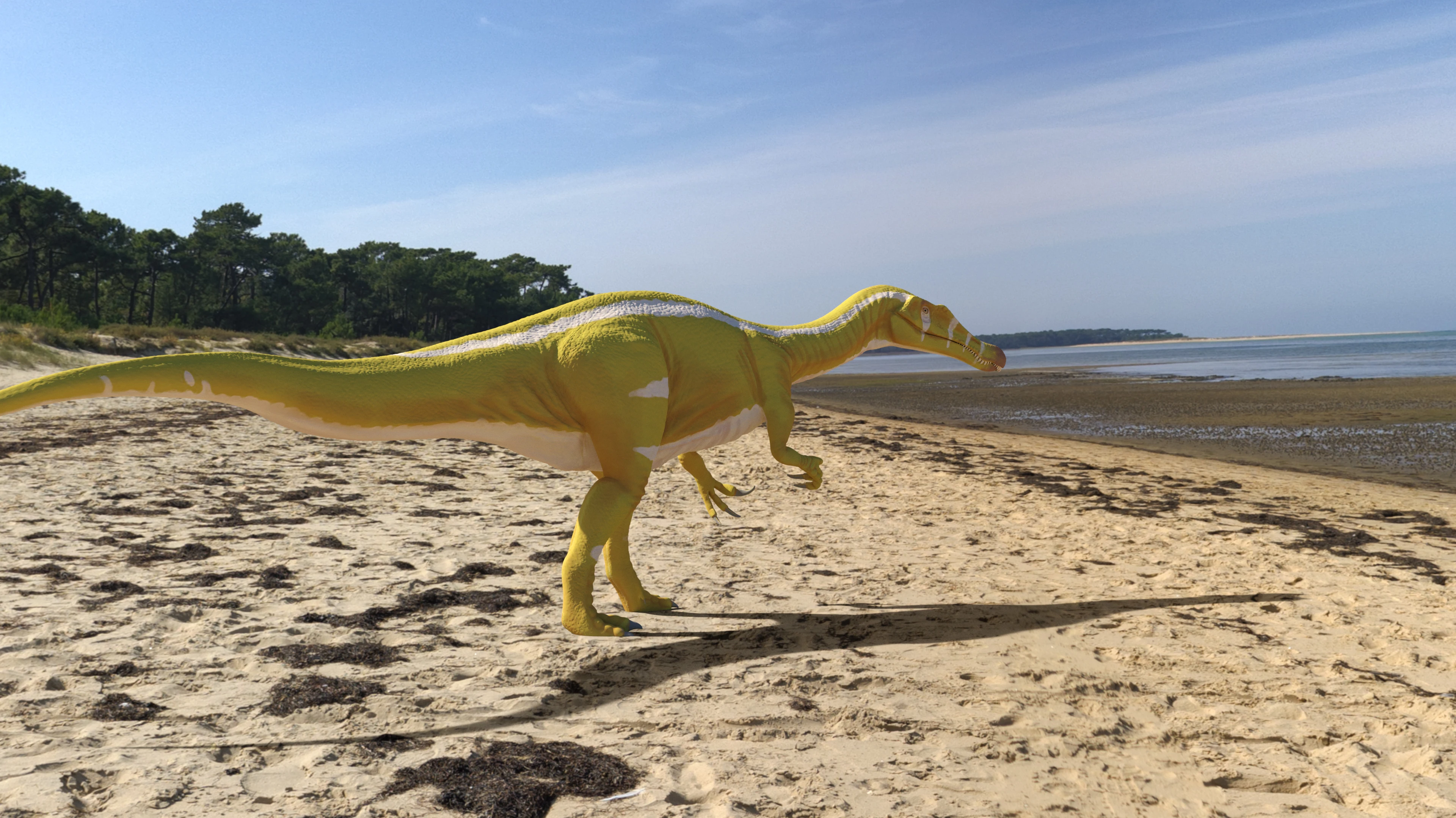 Recreaci&oacute;n art&iacute;stica de un ejemplar de una nueva especie de dinosaurio en Castell&oacute;n