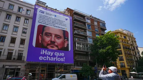 Imagen de archivo de la lona publicada en Madrid Imagen de archivo de la lona publicada en Madrid