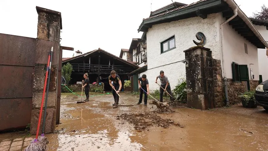 Los efectos de las inundaciones de Bera, en Navarra Los efectos de las inundaciones de Bera, en Navarra