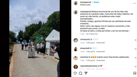 India y Martina, las hijas de Santiago Cañizares y Mayte García, en su Primera Comunión India y Martina, las hijas de Santiago Cañizares y Mayte García, en su Primera Comunión