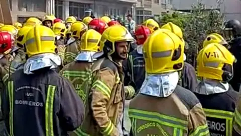 Manifestación de bomberos en Lugo Manifestación de bomberos en Lugo