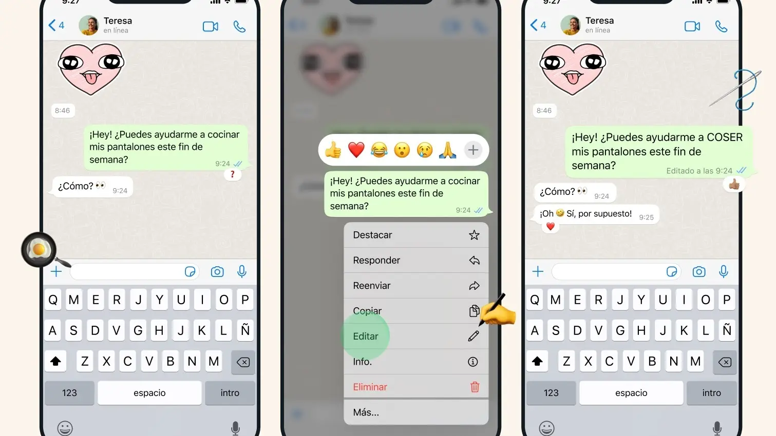 WhatsApp ya permite editar los mensajes enviados WhatsApp ya permite editar los mensajes enviados