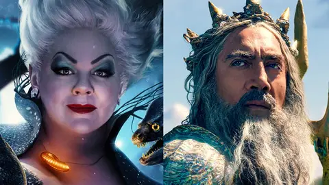 Melissa McCarthy y Javier Bardem como Úrsula y Tritón en el remake de 'La Sirenita' Melissa McCarthy y Javier Bardem como Úrsula y Tritón en el remake de 'La Sirenita'