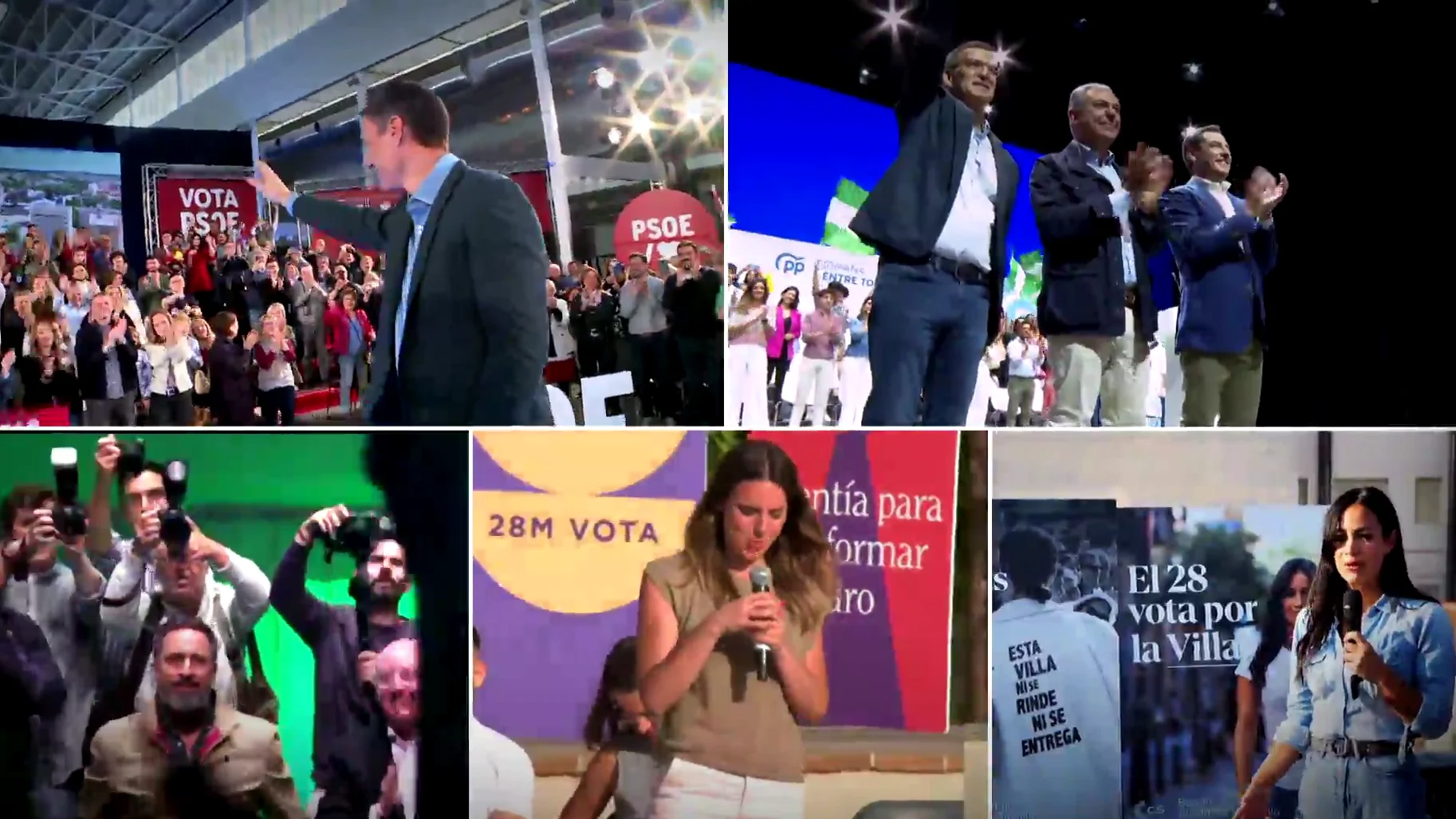 Los partidos políticos cierran la campaña electoral con actos en diversos puntos Los partidos políticos cierran la campaña electoral con actos en diversos puntos