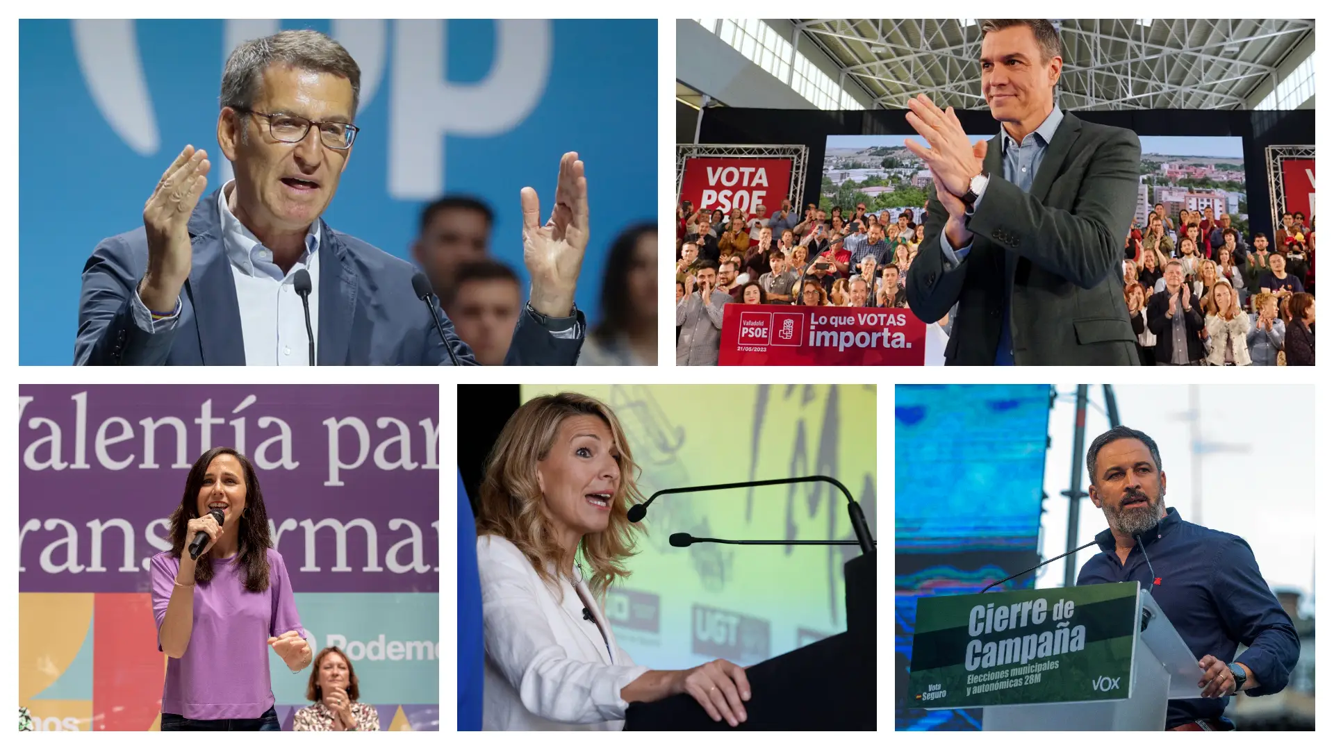 Imagen de los principales líderes políticos Imagen de los principales líderes políticos