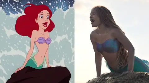 Dos escenas similares de 'La Sirenita' Dos escenas similares de 'La Sirenita'