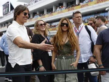 Tom Cruise y Shakira en el GP de Miami Tom Cruise y Shakira en el GP de Miami