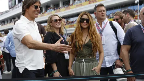 Tom Cruise y Shakira en el GP de Miami Tom Cruise y Shakira en el GP de Miami