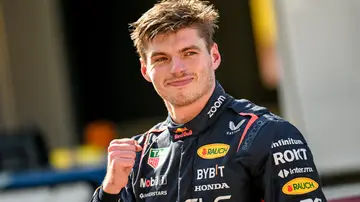 Verstappen celebra en el GP de Mónaco