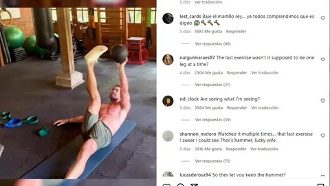 Chris Hemsworth haciendo deporte Chris Hemsworth haciendo deporte
