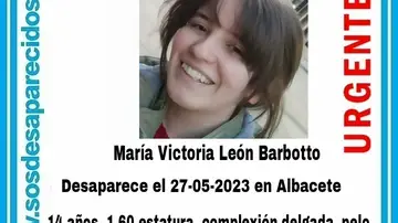 Menor desaparecida María Victoria