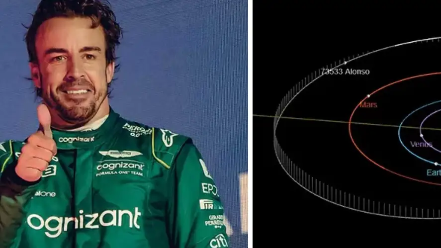 Fernando Alonso y la órbita de su asteroide Fernando Alonso y la órbita de su asteroide