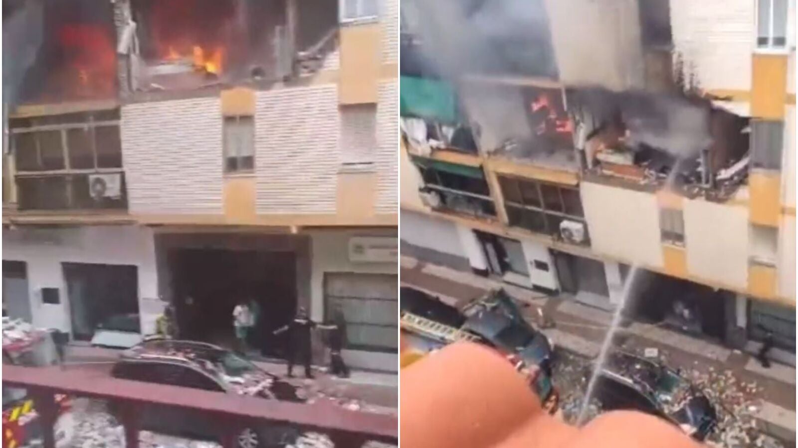 Al menos un muerto y 16 heridos tras una fuerte explosión que ha hecho volar la fachada de un edificio en Badajoz