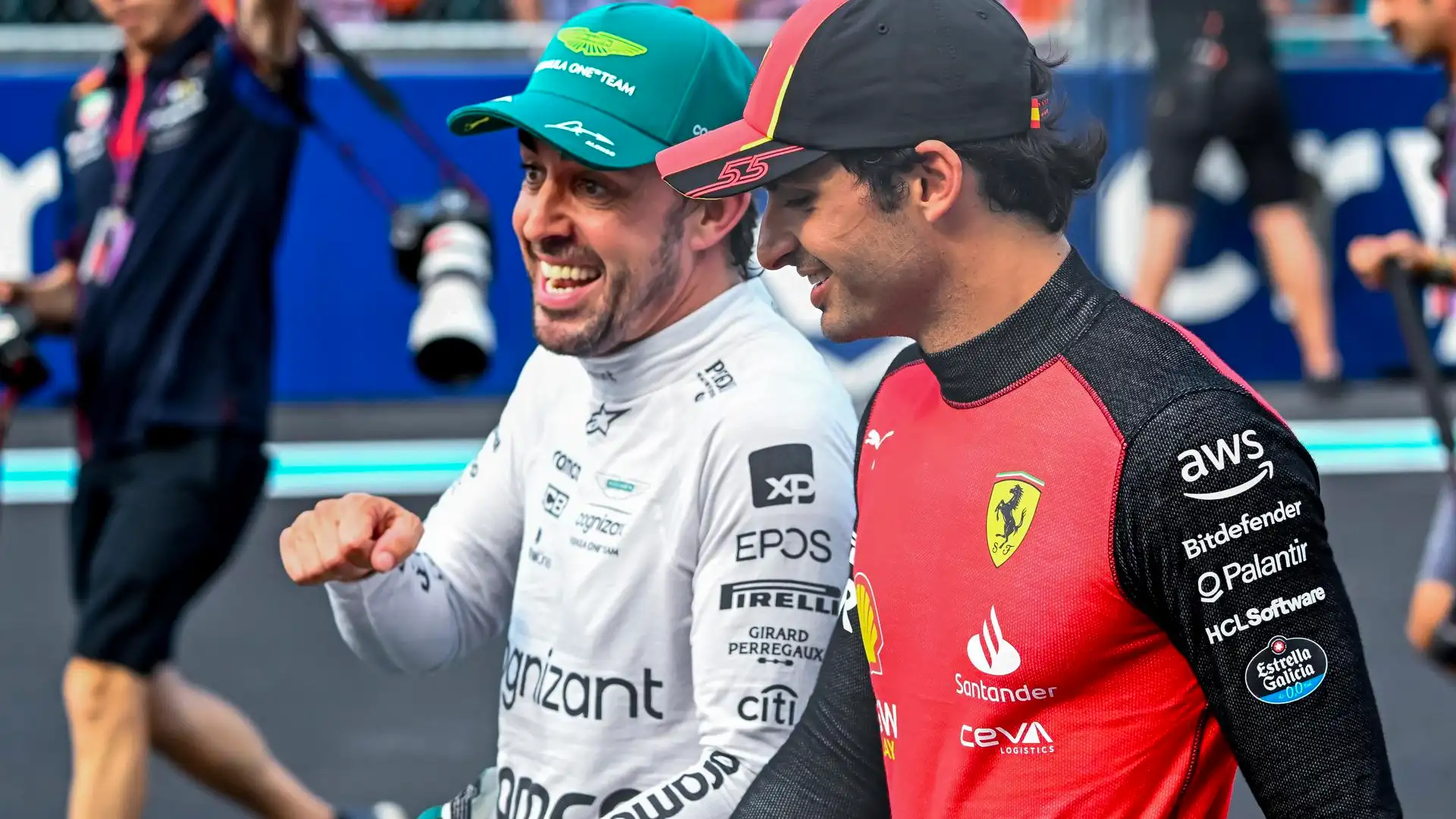 Fernando Alonso y Carlos Sainz en Mónaco Fernando Alonso y Carlos Sainz en Mónaco